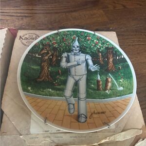 Vintage Wizard Of Oz Knowles The If I Only Had A Heart Painted Plate